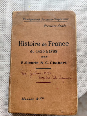 Histoire de France 1909 μεταχειρισμένο βιβλίο ιστορίας με γκραβούρες και χάρτες