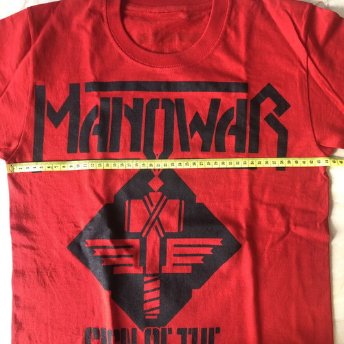 Manowar Official Sign Of The Hammer T-Shirt red, new, size M