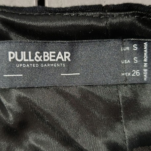 Pull & Bear black linen skirt shorts used, size S