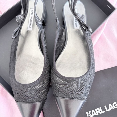 Karl Lagerfeld Ballet Flats Like New Black Size 38