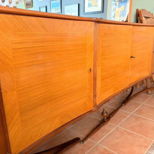 Dining buffet used with large vintage classic mirror set