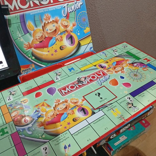 Monopoly Junior board game used with cards and tokens