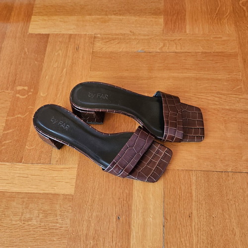 Courtney leather mules by By Far like new, size 38