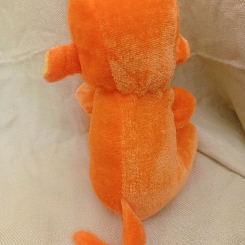 Plush monkey orange 15cm, washed