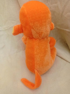 Plush monkey orange 15cm, washed