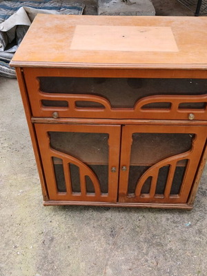 TV cabinet used with glass doors