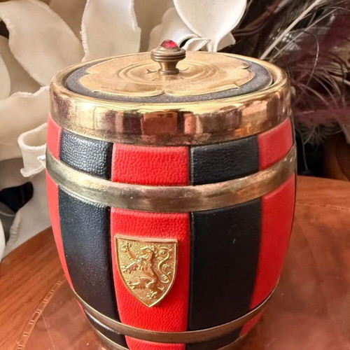 Vintage tobacco case, eco leather, functional