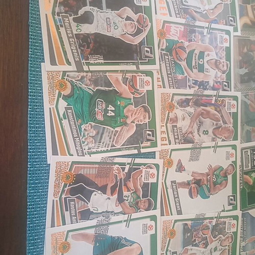 Euroleague Panathinaikos basketball cards, set of 17