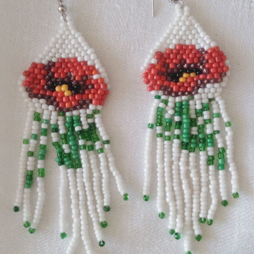 Handmade beaded earrings new, unique pieces