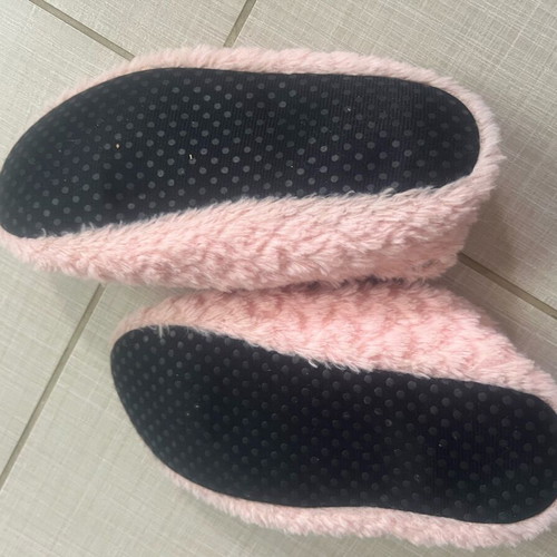 Slippers new with pom-poms, size 38, white and pink
