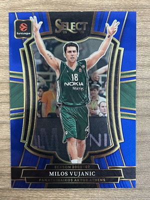 Panini Select Euroleague Basketball Milos Vujanic Blue card like new