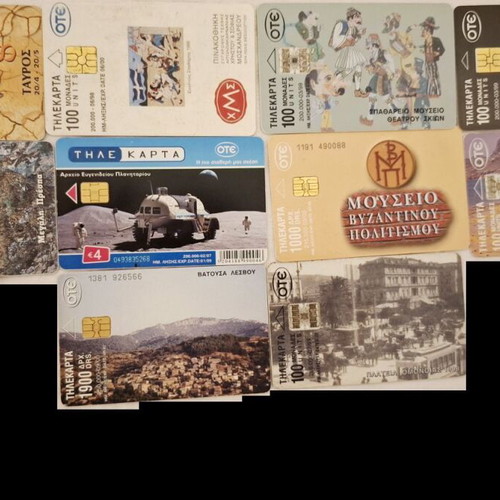 Set of 38 used Greek phone cards with Deutsche Telekom 1999
