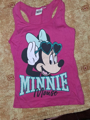Minnie Mouse sleeveless girls' top like new, pink, age 6, size 116 cm