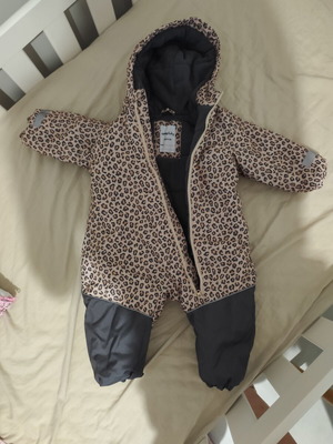 Water-repellent baby snowsuit 9-12 months