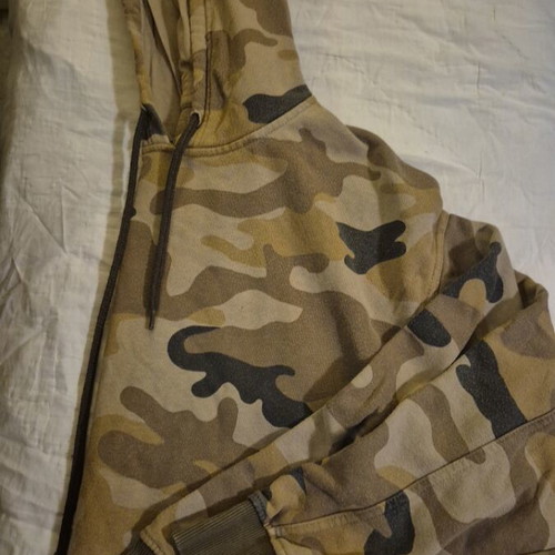 Bershka sweatshirt used, low crop, beige brown, size L