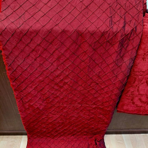 Taffeta curtain grenadine red 3 meters height 2.80m new