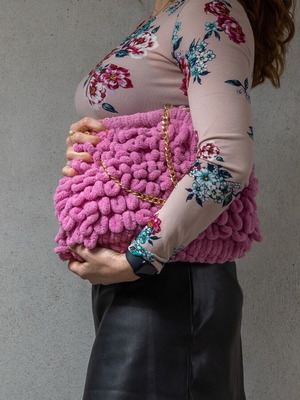 Puffy bag large size with chain multicolor new