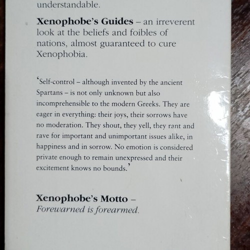 The Xenophobe's Guide to the Greeks by Alexandra Fiada like new, English