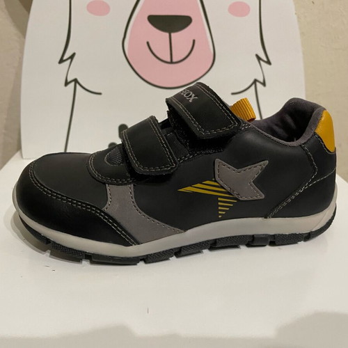 Geox kids sneakers new, black-gray, size 27