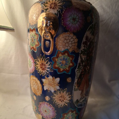 Porcelain vase 36cm handpainted, like new