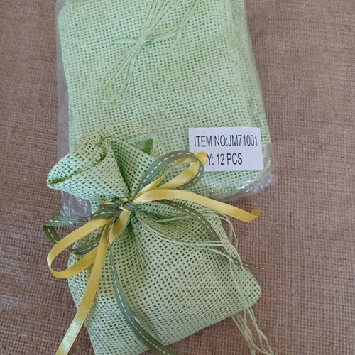 Straw pouches light green, pack of 100, new