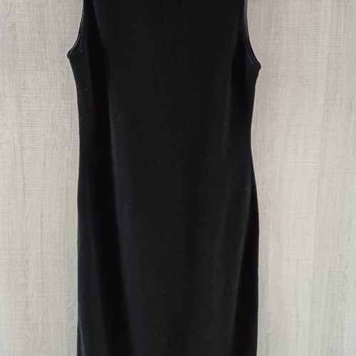 Black knitted dress with gray turtleneck like new