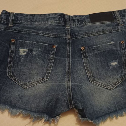 Stradivarius denim shorts like new, size S 36 8, blue