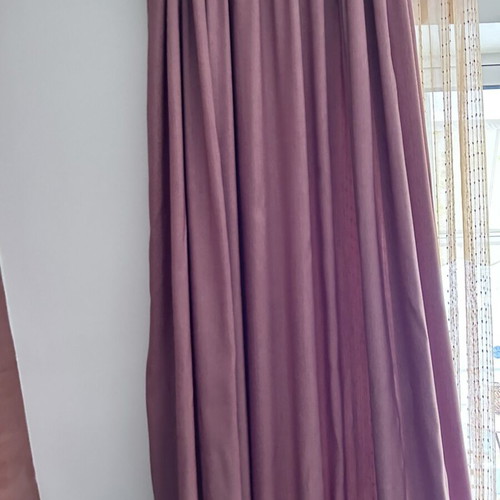 Curtain set used, two pieces, cherry color, 3m width, 2.7m length each