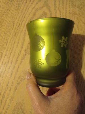 Christmas candle holder used, decorative