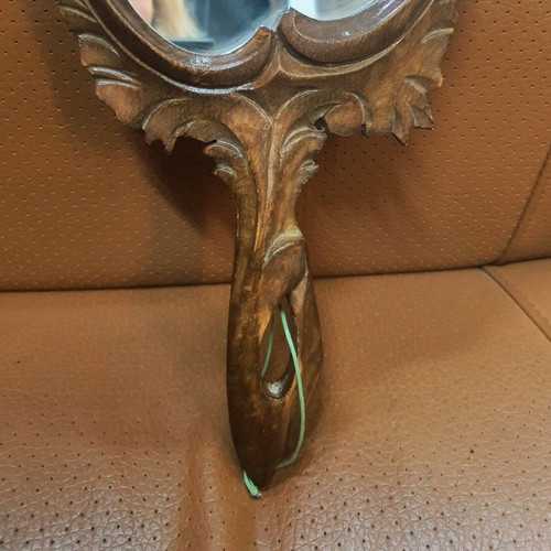 Wooden decorative mirror used, 40cm