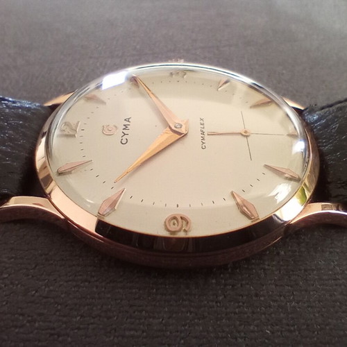 Cyma Cymaflex men's watch 18k gold used