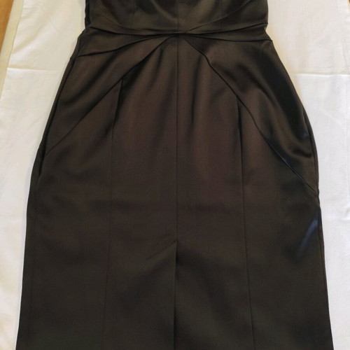 Karen Millen dress black satin, new, formal strapless