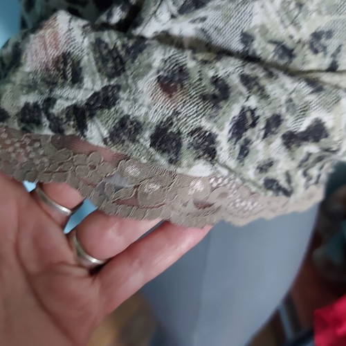ZIZZI negligee nightdress used, elastic lace with leopard print