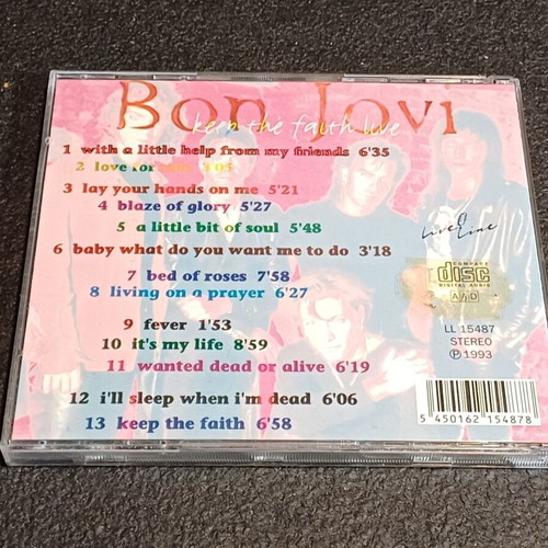Bon Jovi Keep The Faith Live In Concert New York 1992 CD used