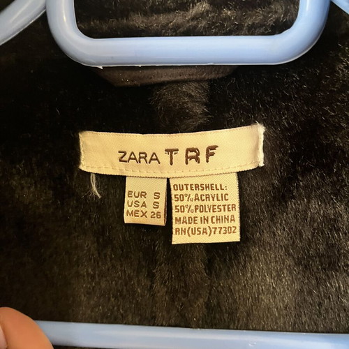 Zara short coat like new, black, size small
