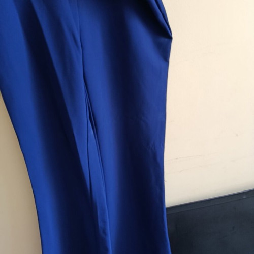 Suit set with top and flared pants blue new