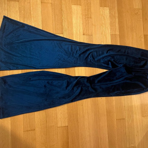 Velvet bell-bottom pants Pink Woman like new, blue, size S