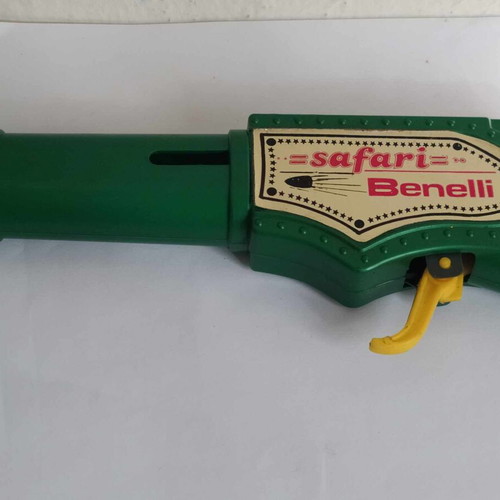 Benelli Rifle Space friction gun used, Greek plastic toy from 70s