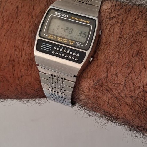 Seiko digital calculator watch 1980 used, functional