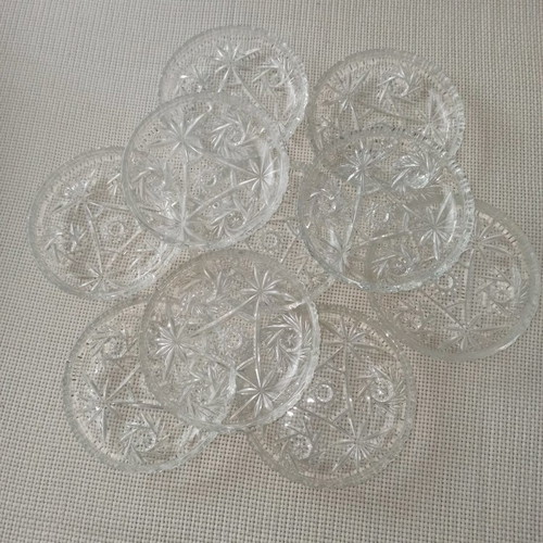 Crystal pasta plates like new, vintage pack of 10