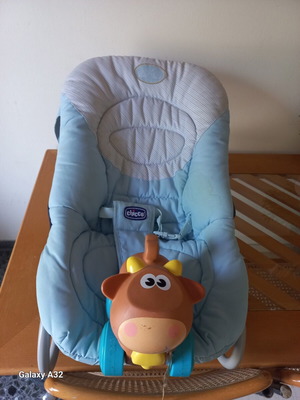 Chicco baby bouncer Relax, blue with toy