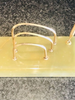 Decorative Document and Pen Holder in Green Onyx new