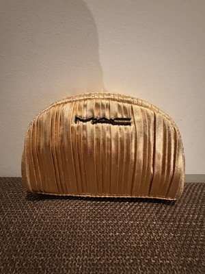 Mac gold toiletry bag new