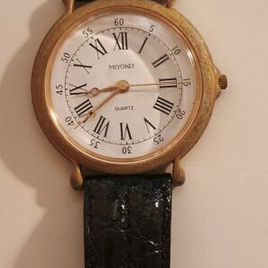 Miyoko Quartz women's watch used, white, needs batteries