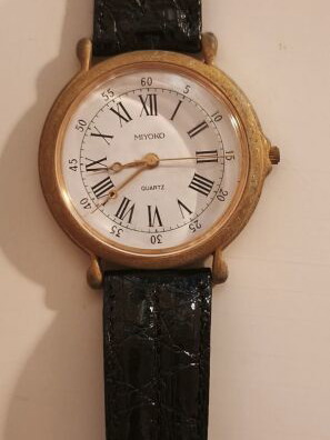 Miyoko Quartz women's watch used, white, needs batteries