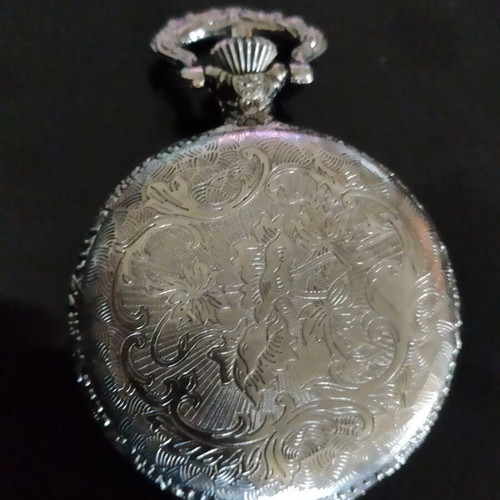 STEVEL pocket watch Quartz like new, silver