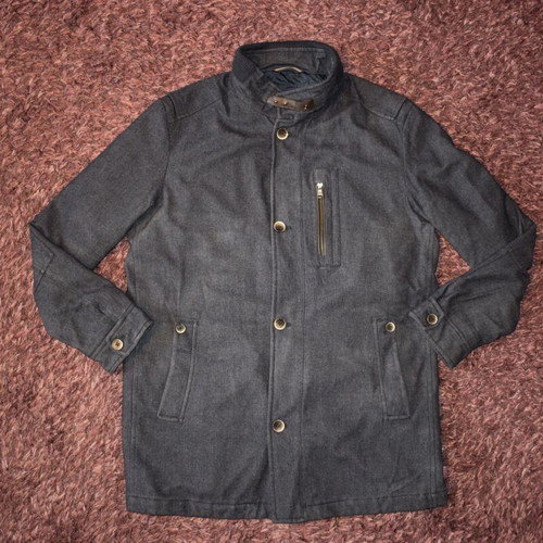 Hugo Boss wool coat size 58 used, gray