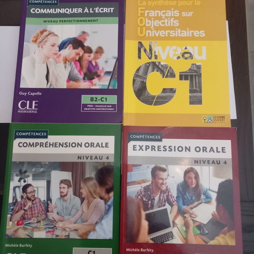 French Exam Preparation Books C1 like new, set of 4
