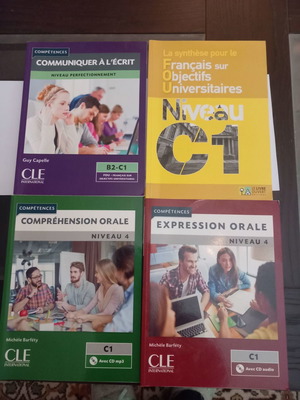 French Exam Preparation Books C1 like new, set of 4