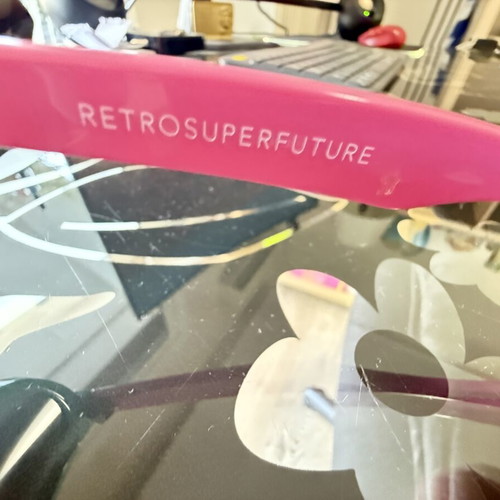 Retrosuperfuture sunglasses new, pink and turquoise with case and cloth